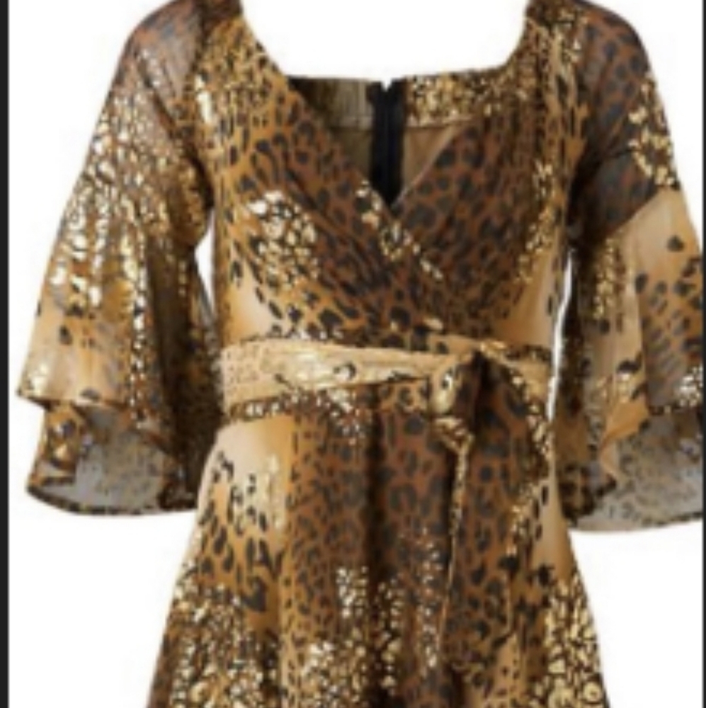 Venus Leopard Party Dress - Picture 2 of 8